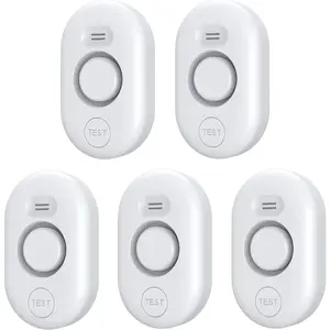 5 Pack Water Leak Detectors for Home, 100dB Water Sensor Alarm for Basement, Flood Leakage Detection Devices for Pipe/Drain/Sink/Faucet Drip Alert, Floor Flooding in Bathroom/Kitchen/Toilet/Laundry Room