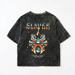 OSRS Slayer Helmet Acid Wash Oversized T-Shirt, Old School RuneScape Graphic Tee, Vintage Washed Streetwear Shirt, Gamer Gift for Him Her, Unisex Loose Fit Cotton Tee, Retro Gaming Apparel, TikTok Trend Outfit