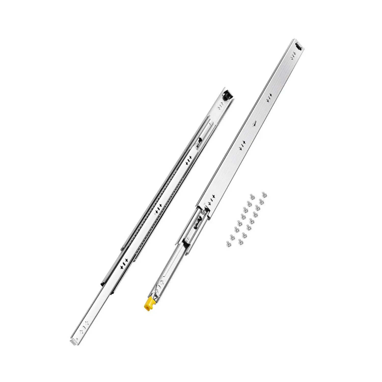 Heavy Duty Locking Drawer Slides - 36in, 1 Pair, 250lbs Load Capacity, Side Mount, Ball Bearing, 3-Fold Full Extension