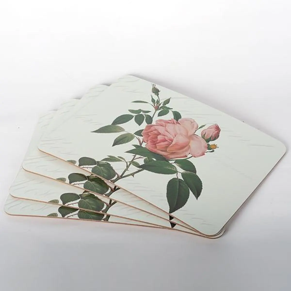 Rose Pattern Placemats - Set of 4