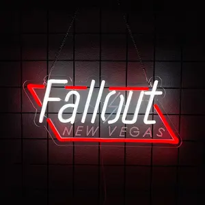 Fallout New Vegas Themed Neon Wall Decor - USB LED Sign for Gamer Bedrooms, Man Caves & Wasteland Enthusiasts, Neon Lights
