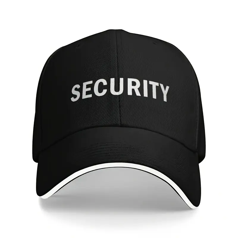 Security Baseball Cap for Men, Polyester Sun Hat with Adjustable Snapback and Neck Flap for Outdoor Sports Gear, Sunscreen Baseball Cap, Lightweight Baseball Cap