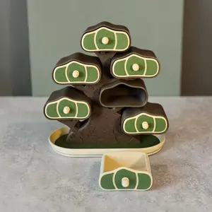 3D Printed Bonsai Tree Jewelry Box Aesthetic Organizer with Drawers Cute Desk Storage Ring Holder Trinket Box Unique Gift for Enthusiasts