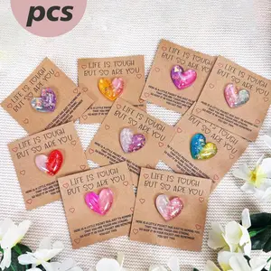 9 Piece Resin Pocket Hug Cards & Incentive Cards Set, Perfect Birthday Wedding Valentine Gift, Encouragement Greeting Mini Present