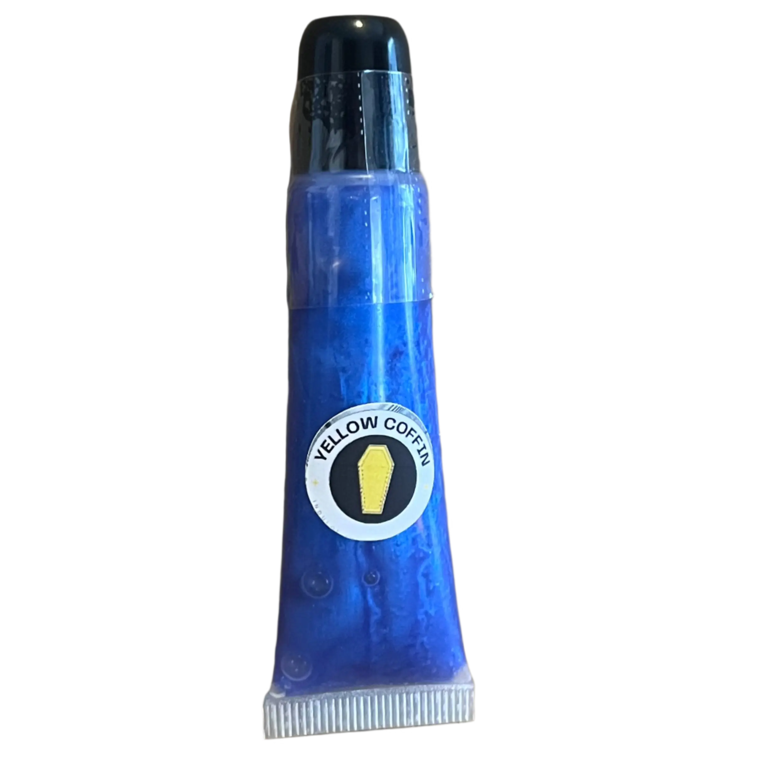 Yellow Coffin Cosmetics Mystic Blue Lip Gloss - Deep Blue Hue, High-Gloss Finish, Long-Lasting Formula, Vegan & Cruelty-Free - Gentle, Makeup