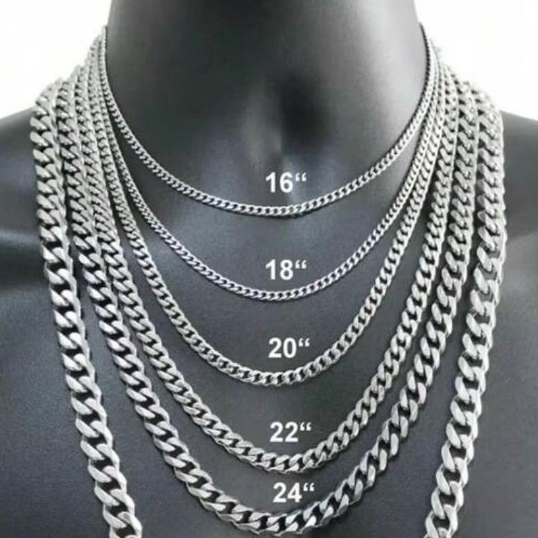 Cuban Link Chain for Men Women Diamond Necklaces Iced Out Chain Hip Hop Necklace Thick Silvery Chain
