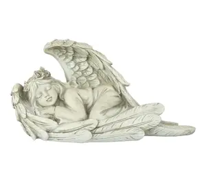 Northlight 16" Sleeping Heaven ly Angel Outdoo r Garden Statue