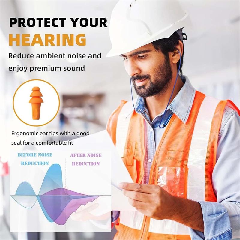 Ear Plugs Bluetooth Headphones for Work,Neckband Noise Reduction Earphone Hearing Protection Earbud Work Safety
