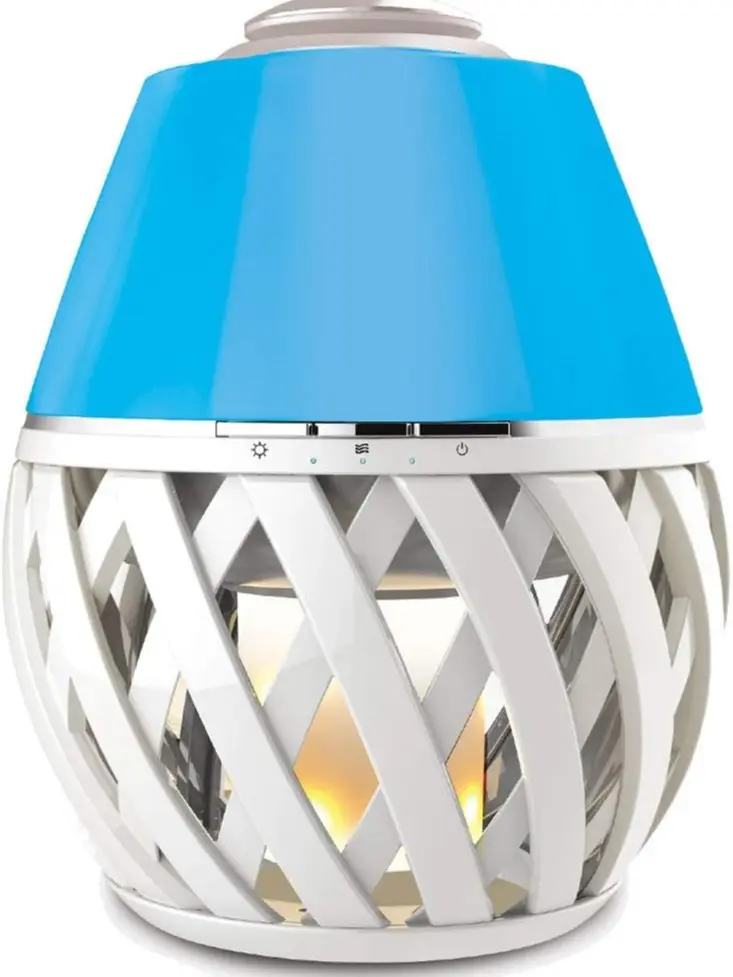 DAROMA Air Diffuser Humidifier, Upgraded Scent Diffuser for Essential Oils, Ultrasonic Aromatherapy, Fire Light Mist Humidi with 2 Brightness, Auto-Off Function for Room Home Office(White))