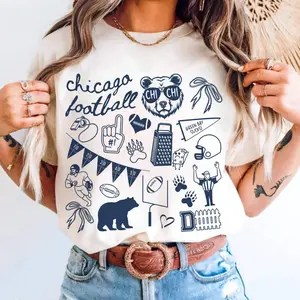Chicagoo Football Shirt, Chicagoo Game Day Tee, Gift for Chicagoo Football Fan Gift, Bear Tops