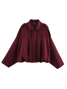 European and American style spring and autumn casual suede texture lapel bomber jacket jacket women Outerwear