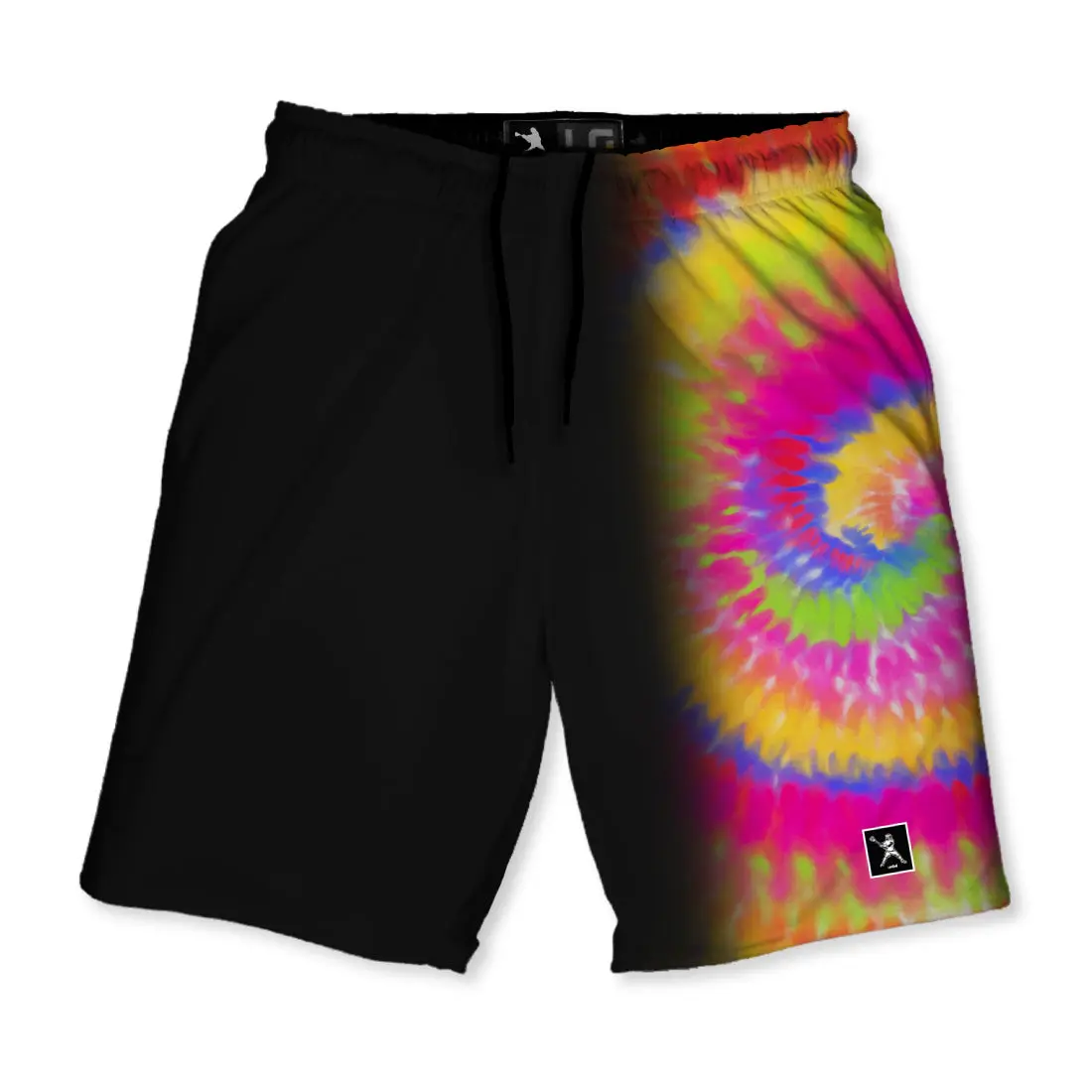 Neon Tie-Dye Lacrosse Shorts, Active Athletic Sports Shorts for Lacrosse Enthusiasts, Active Athletic Shorts