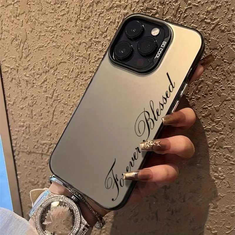 Phone Case: Artistic Letter Design, Blessing Theme, Compatible with iPhone 17, 16, 15, 14, 13, 12, 11, 11 Pro, 12 Pro, 13 Pro, 14 Pro, 15 Pro, 16 Pro, 17 Pro, 11 Pro Max, 12 Pro Max, 13 Pro Max, 14 Pro Max, 15 Pro Max, 16 Pro Max, 17 Pro Max, 12 , 13