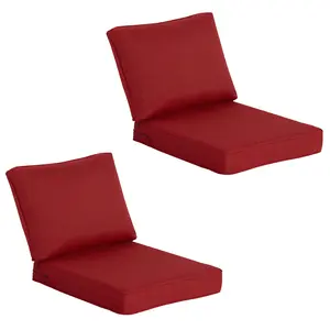24×28 outdoor patio deep seat cushion, 2-pack; fade-resistant, waterproof outdoor chair cushions for over 1000 hours of use; 30D high-elasticity foam suitable for sofas and chairs
