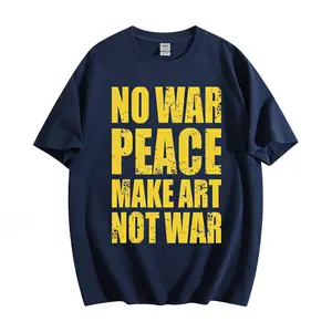 NOWAR PEACE MAKEART NOTWAR Vintage Graphic Tee Anti-War Statement T-Shirt Oversized Streetwear Unisex Heavy Cotton Multiple Colors Peace Movement Top