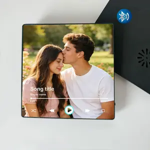 {Customization}Custom photo and Bluetooth connection Fridge Magnet with Frame Personalized Album Fridge Magnet That Can Be Played Song Anniversary Gift 10x10cm