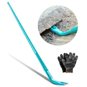 Pry Lever Bar, 2000 Lbs Weight Capacity, 52.5 Inch Heavy Duty Carbon Steel Handle, 56 Inch Crowbar For Concrete, Demolition, Construction And Industrial Use, Utility Tool For Contractors