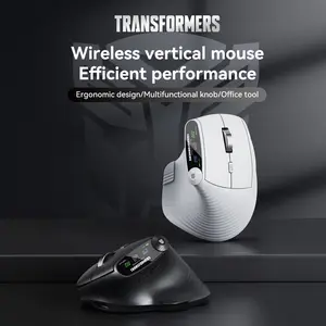 Original Transformers VM02 Ergonomic Vertical Mouse, Smart Display, Wireless Charging for PC and Laptop Computers