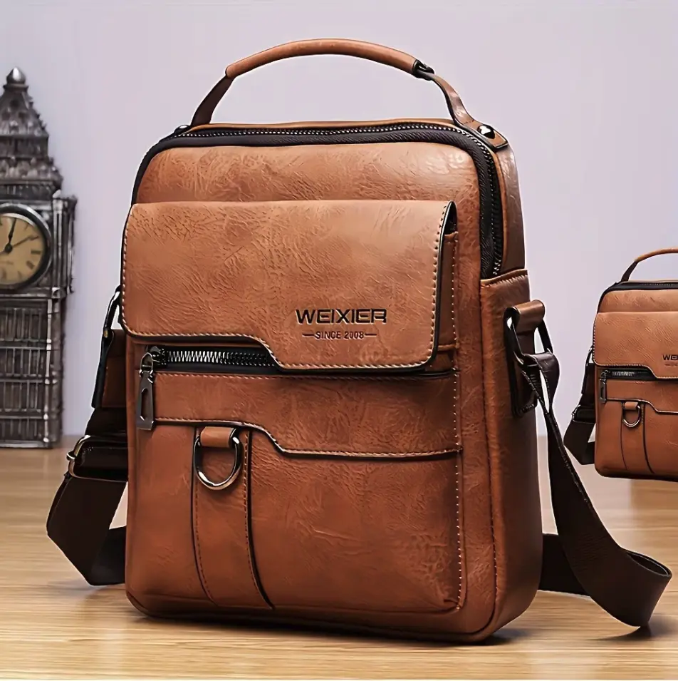 Men Genuine Cowhide Leather Backpack - Vintage Street Style Large Capacity