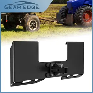 YINTATECH 3/8" Thick Skid Steer Mount Plate Quick Attachment w/2" Removable Hitch Receiver YINTATECH 3/8" Thick Skid Steer Mount Plate Quick Attachment w/2" Removable Hitch Receiver
