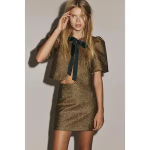 H&M Metallic skirt
