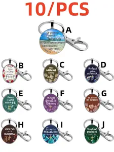 Christian Keychain, Bible Verse Keychain for Women & Men, Religious Gift for Friends, Fashion Accessories for Daily Use