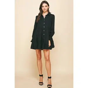 Kaley Button Up Flirty Dress