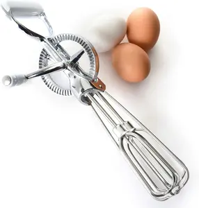 Egg Beater Classic Hand Crank Style 18/10 Stainless Steel Mixer 12 Inches
