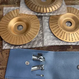 3PCS Grinding Wheel 4" Angle Grinder, Wood Carving Disc Tool for Sanding Polishing