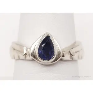 Vintage Tanzanite Sterling Silver Ring - Size 7.75