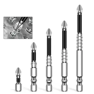 5pcs High magnetic screwdriver drill bit set Magnetic screwdriver bits impact-resistant slip-resistant model-25 50 65 70 90 mm