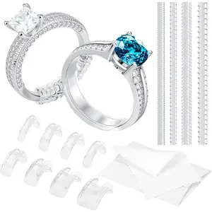 Ring Sizers for Loose Rings - 12 Pack Invisible Guards Adjuster for Men and Women, Spacers & Tighteners，12 Sizes 2 Styles Insert and Spiral Almost Fit Any Rings Resizer, Thick Reduces by 0.5-1.5mm