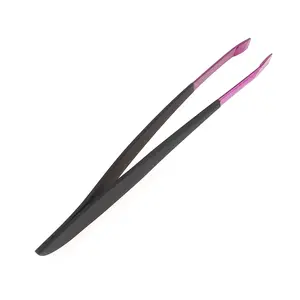 VOCOSTE 1 Pc Portable Eyebrow Tweezer for Bathroom Travel Makeup Purple Black
