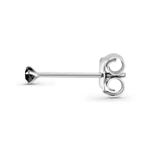 925 Sterling Silver Black Onyx Cartilage Stud, Onyx Cartilage Stud With Push Back, Silver Onyx Stud, Tiny Cartilage Onyx Stud Earring, Cartilage Stud, Friction Back Stud, Hypoallergenic Stud