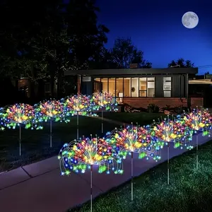 Christmas decorations 120LED Pole Fireworks Lights, Outdoor Waterproof Garden Lights, 8 Lighting Modes, Patio, Balcony B&B Scenario Camping Party Decoration, Carnival Outdoor Summer Ambient Lights Multiple sizes available