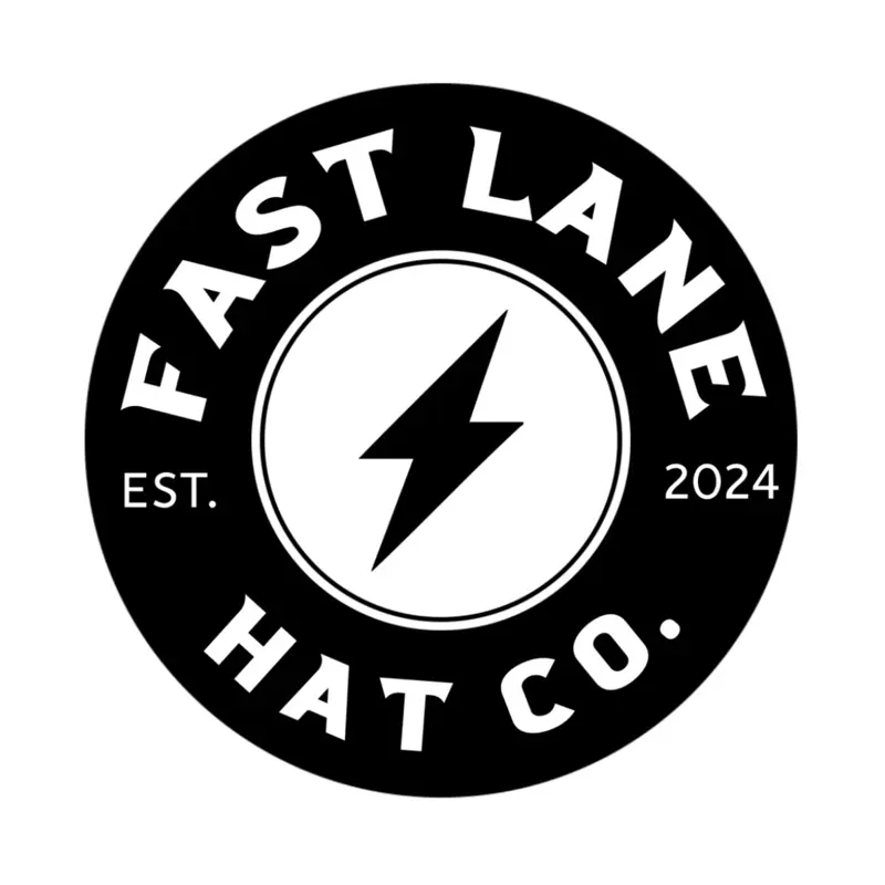 Fast Lane Hat Co. Sticker Pack - Established 2024 Logo Featuring Lightning Bolt Design