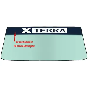 Custom 49x 7 Style 2 NISSAN XTERRA Vehicle Custom Windshield Banner - Vinyl Application Tool Included