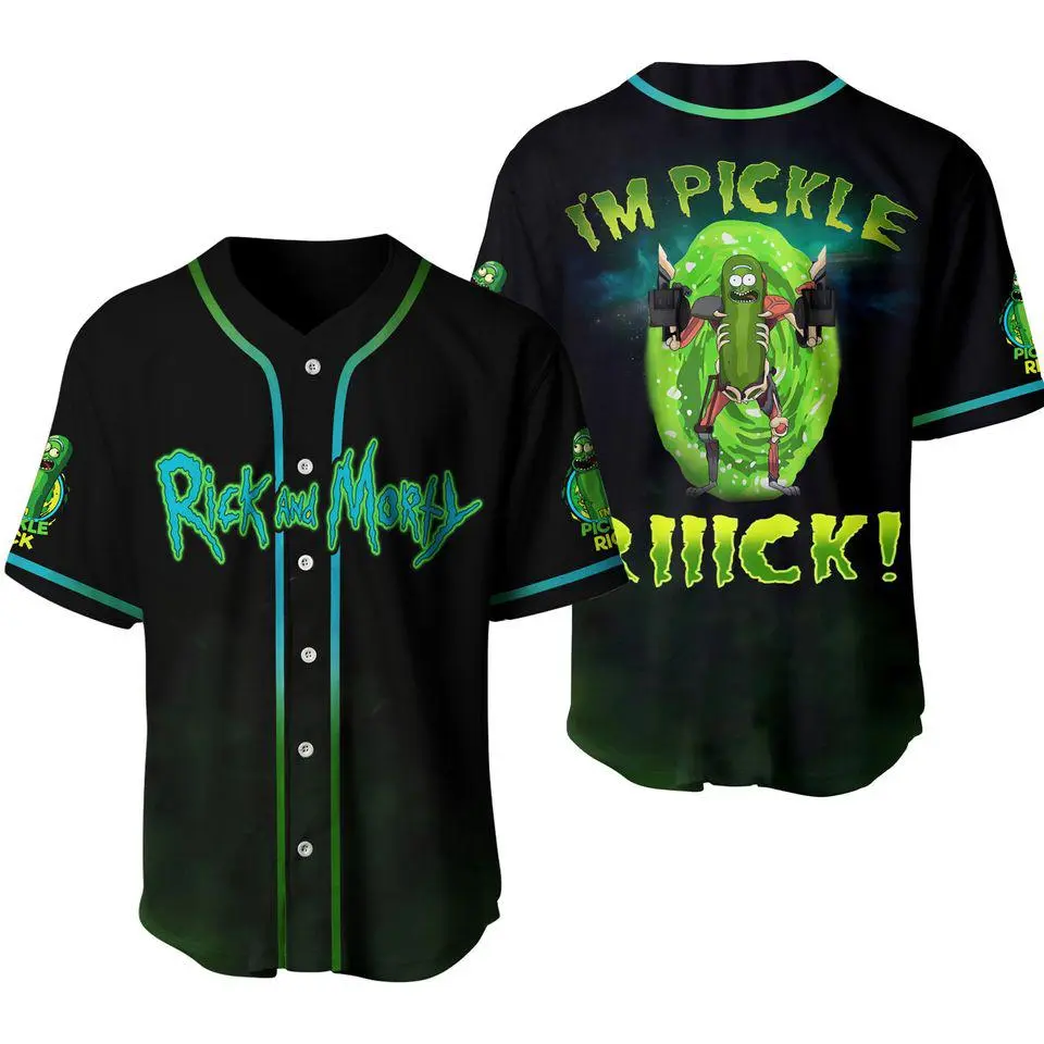 Rick Rickandmorty Baseball Jersey, Baseball Jersey for Fans, Lightweight Sport Shirt, Casual Streetwear