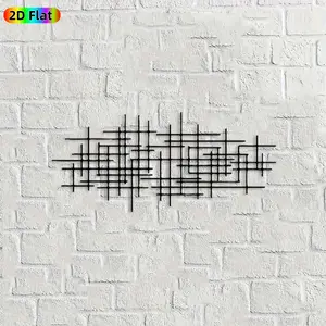 1pc Grid Metal Wall Art, Intricate Grid Statue Mural, Ideal Gift for New Year, Christmas, Modern Decor Enthusiasts, Powder-Coated Metal Wall Decor Wall Sculptures, Perfect for Indoor Wall & Outdoor Fence Grid Pattern Enthusiasts
