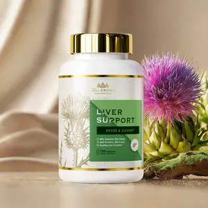 Dr. CROWN Liver Support Supplement for Cleanse, Detox & Repair with Milk Thistle, NAC, ALA & Turmeric - 120 Capsules