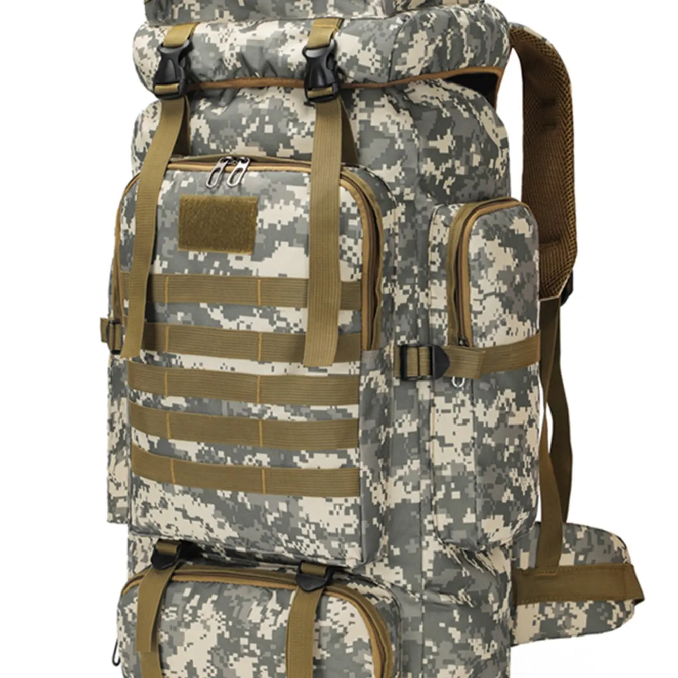 Waterproof Outdoor Backpack, Durable Camping and Hiking Gear, Essential Travel Accessory, Multi-Layer Design, Comfortable Straps, All Seasons, Hiking Sports Rucksack