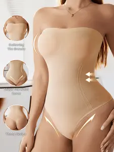 Seamless AirSlim Bodysuit for Women, High Elasticity Tummy Control Shapewear, Curve Hugging Compression, Strapless Body Shaper for a Flawless Figure, Tummy Tuck Compression, Waist Shapewear
