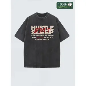 1pc, 230G Washing, Dreaming of a Free Printed T-Shirt, High-Quality Wax Printed Retro Fashion Brand T-Shirt, Suitable for Summer T-Shirt, with a Certain Thickness, Holiday Gift