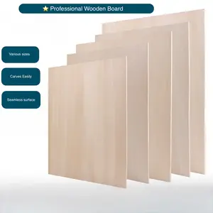 High-Quality Basswood DIY Board, 3mm Thickness, Various Sizes Including A3, A4, A5, Smooth Surface, Ideal for Painting, Laser Cutting, Carving