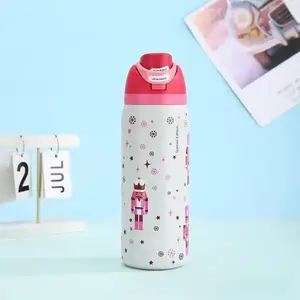 Owala FreeSip Holiday Fantasy Stainless Steel Water Bottle – Festive New Year Aesthetic Theme – Insulated Leak-Proof Bottle – Full Size 24oz / 32oz