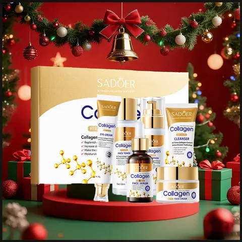 Collagen Firming Skincare 6-piece Set, Hydrating and Moisturizing Kit for Plump, Firm Skin, Collagen Lift Kit