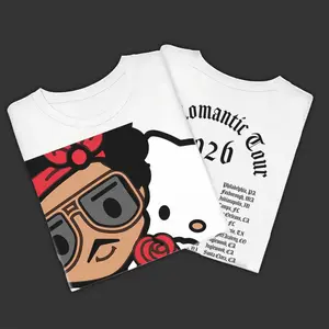 Brumusic Tour Unisex Double-Sided Casual Graphic Menswear T-Shirt, S-5XL, Short-Sleeve Round Neck Soft Cotton Crewneck Tee for Men & Women