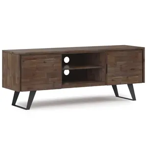 Lowry TV Media Stand in Rustic Natural Aged Brown