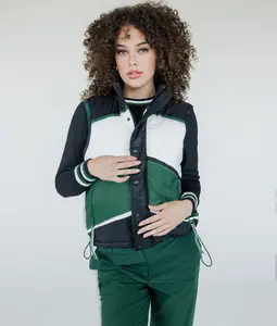 Jackie Moon Vest - Chevron Green