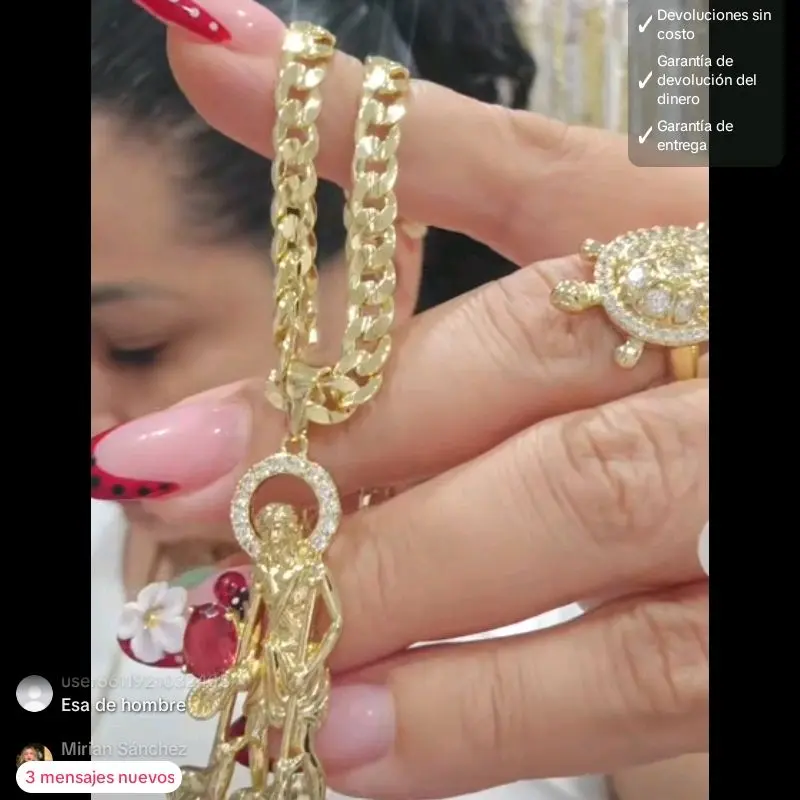Lazaro red stone chain